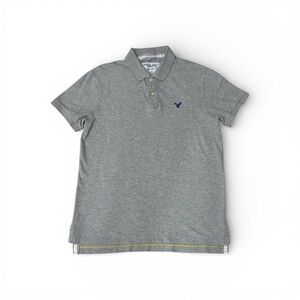 American Eagle Outfitters Heather Gray Polo Shirt